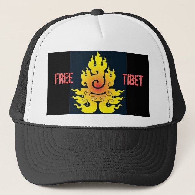 Freier Tibet-Fernlastfahrer Truckerkappe (Vorderseite)