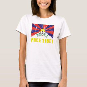 Freier Tibet-Flaggen-T - Shirt