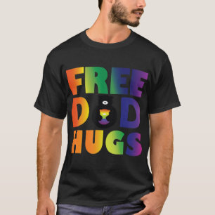 Freier Vater Hugs LGBT Rainbow Pride Men Women T-Shirt