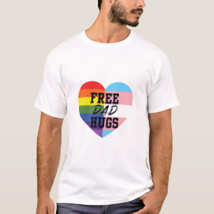 Freier Vater umarmt LGBTQ (E) Qualität Waren T-Shirt
