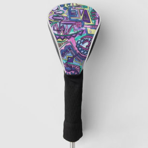 Freier Wille-handgemalte abstrakte Kunst Golf Headcover