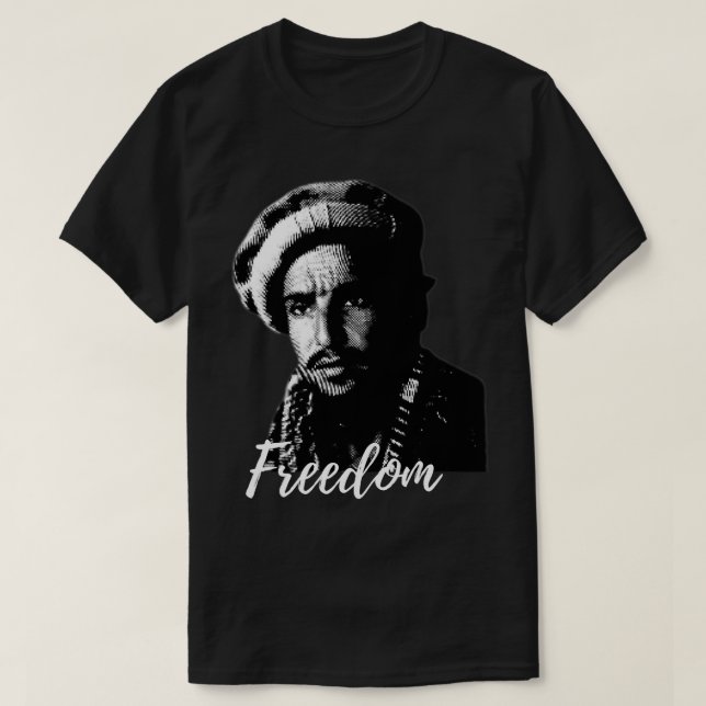 Freies Afghanistan - Freiheit kämpfen Massoud Afgh T-Shirt (Design vorne)