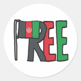 Freies Afghanistan Runder Aufkleber