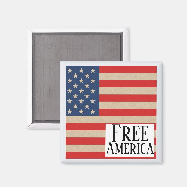 Freies Amerika Magnet (Vorderseite/Rückseite)