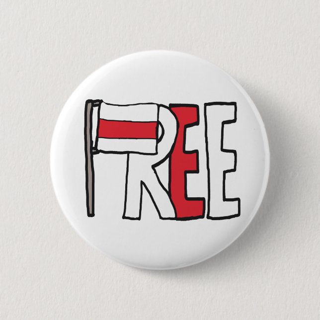 Freies Belarus Button (Vorderseite)