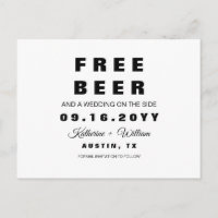 Freies Bier lustiges einfaches Wedding Save the