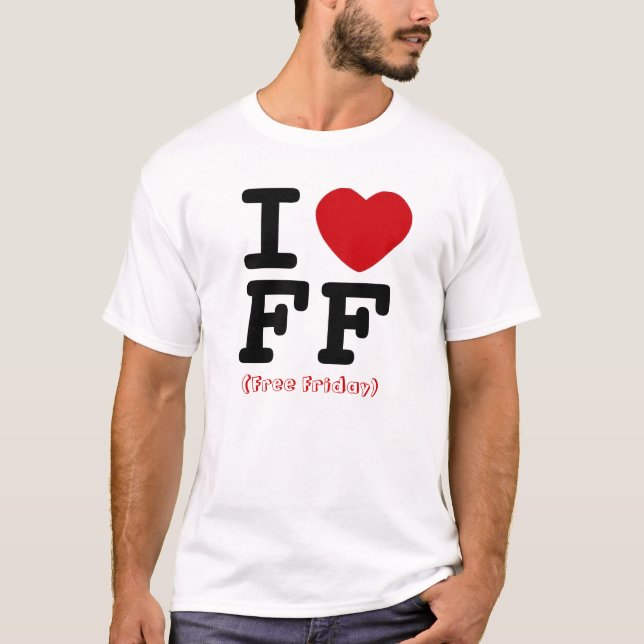 Freies Freitag-Herz-Shirt T-Shirt (Vorderseite)
