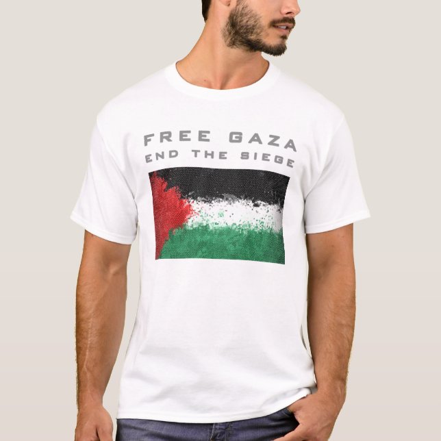 Freies Gaza - beenden Sie die Belagerung T-Shirt (Vorderseite)