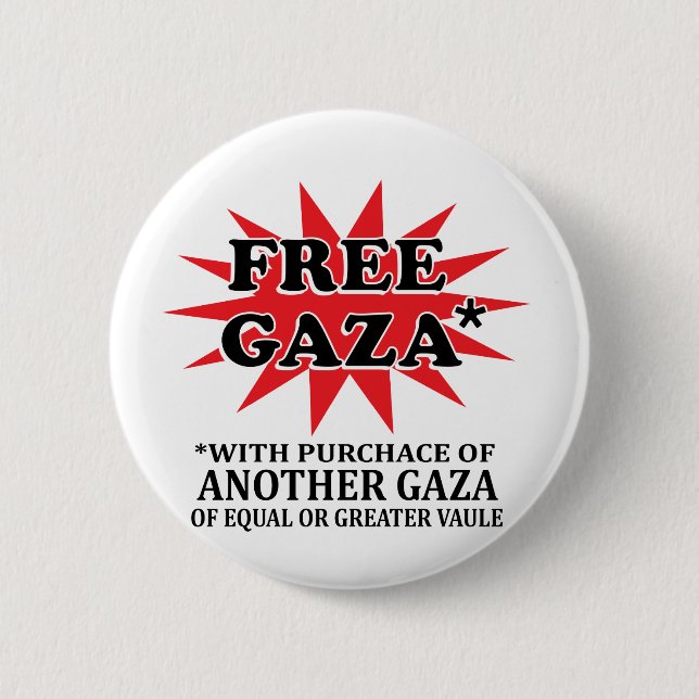 FREIES GAZA - lustiges Remake Button (Vorderseite)