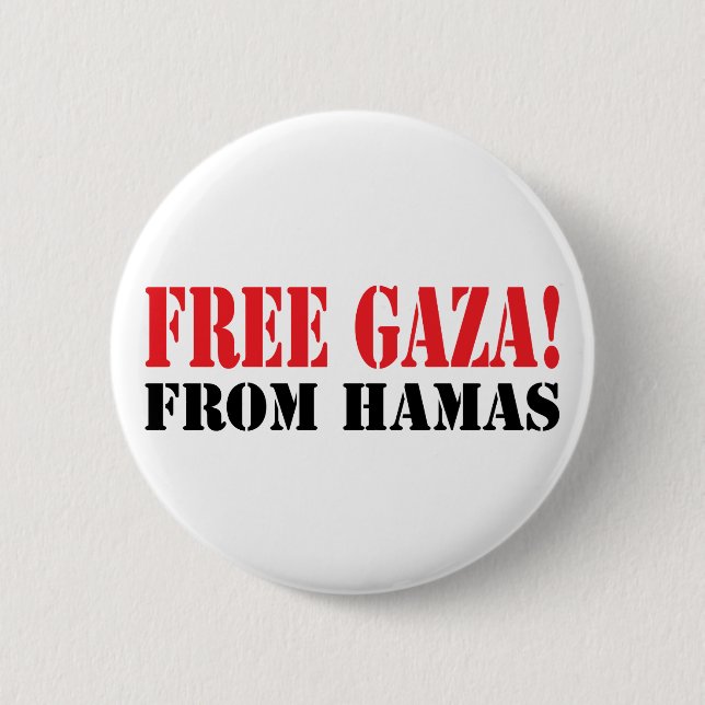 Freies GAZA von HAMAS Button (Vorderseite)