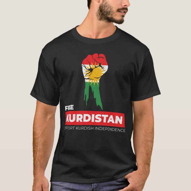 Freies Kurdistan, Unterstützung der kurdischen Una T-Shirt (Vorderseite)
