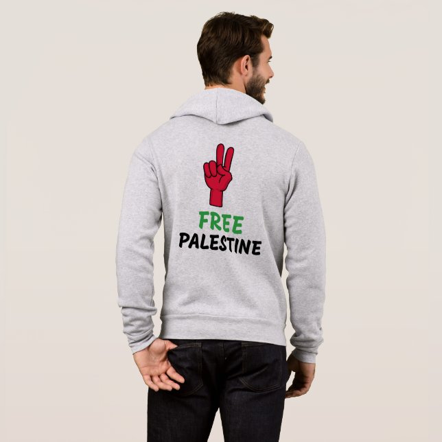 Freies Palästina Gaza - Völkermord Hoodie (Schwarz voll)