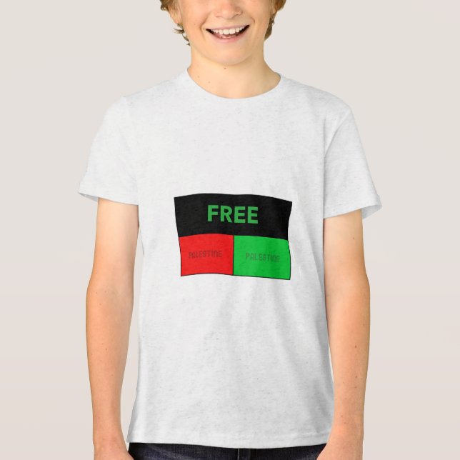Freies Palästina Gaza - Völkermord Tri-Blend Shirt (Vorderseite)