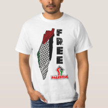 Freies Palästina Keffiyeh Karte Shirt Palästinensi