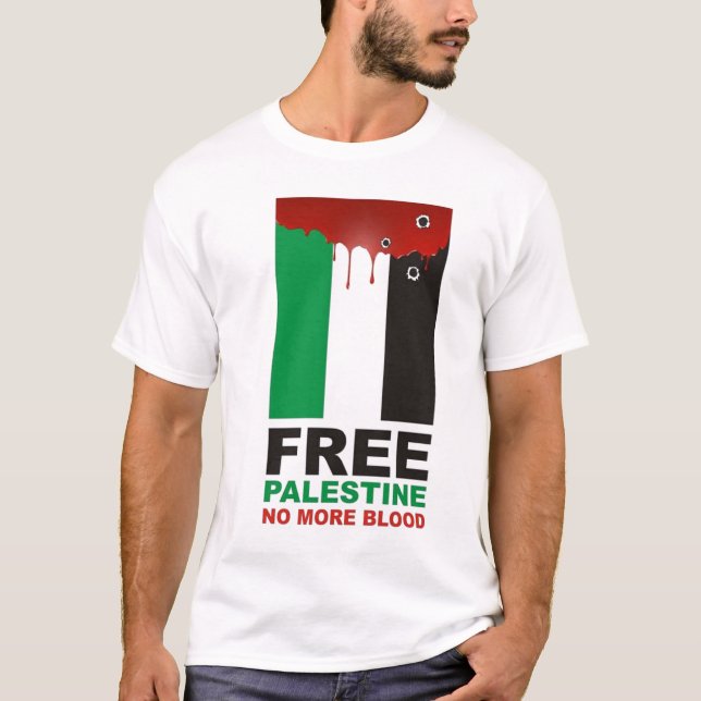 Freies Palästina nicht mehr Blut T-Shirt (Vorderseite)