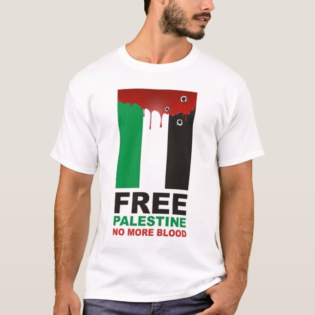 Freies Palästina nicht mehr Blut T-Shirt (Vorderseite)