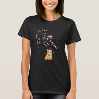 Freies Palästina Süße Katze Kirschblüte Sakura Flu T-Shirt