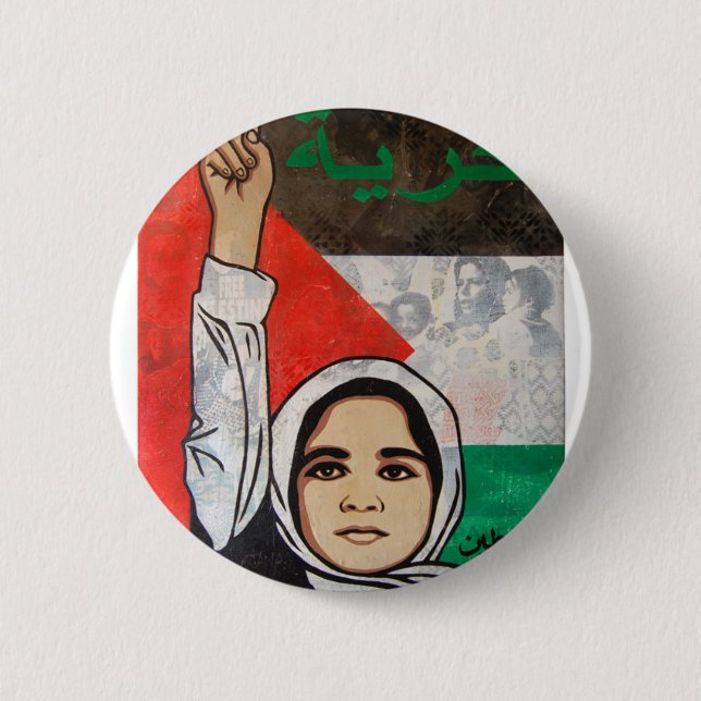 Freies Palästina Viva Palestina Button (Vorderseite)