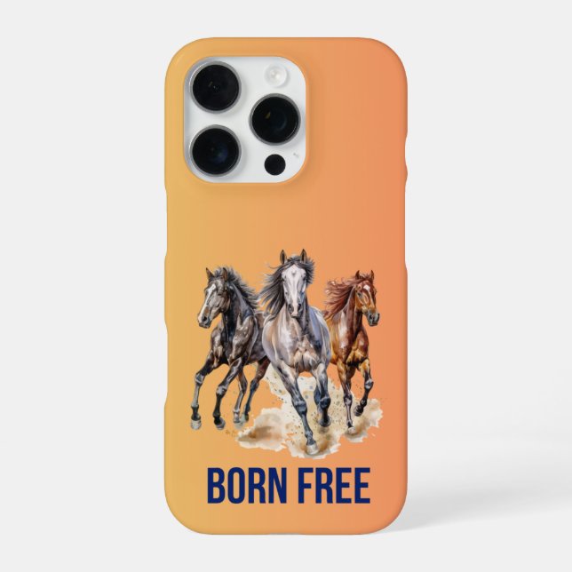 Freies Pferd geboren  iPhone Hülle (Rückseite)
