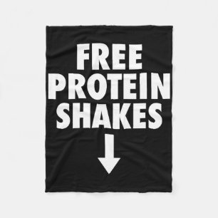Freies Protein Shakes Funny Adult Humor Novelty Kö Fleecedecke