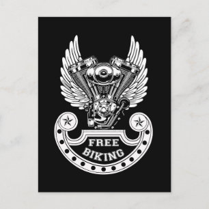 Freies Radfahren Postkarte