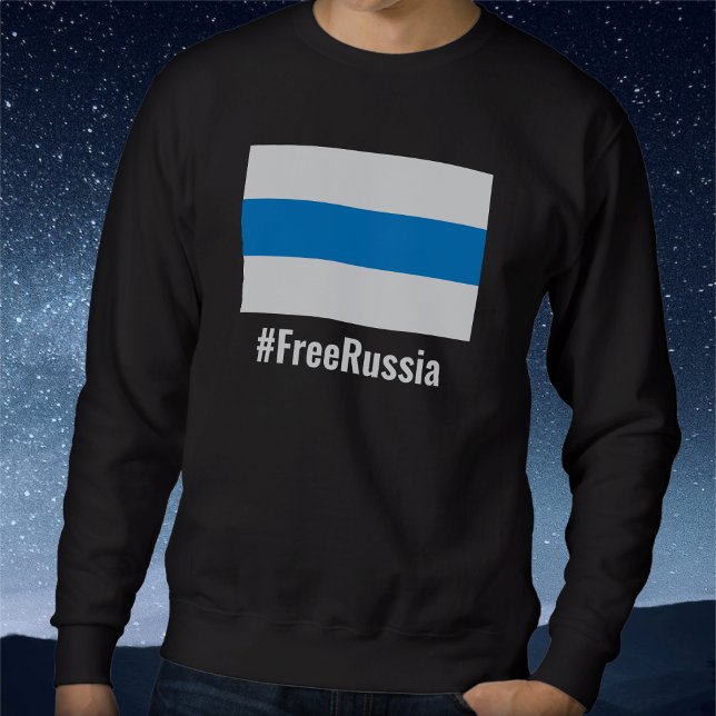 Freies Russland - Englisch - Weiße Flagge Sweatshirt (Von Creator hochgeladen)