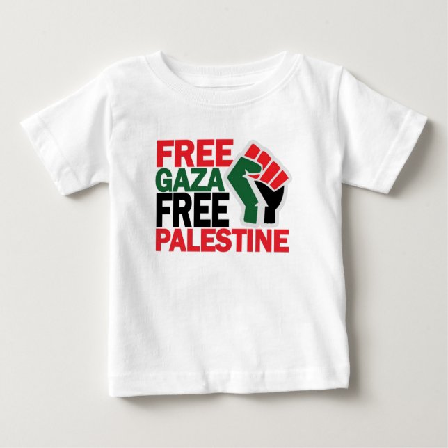 FREIES SICHERES GAZA PALÄSTINA G.png Baby T-shirt (Vorderseite)