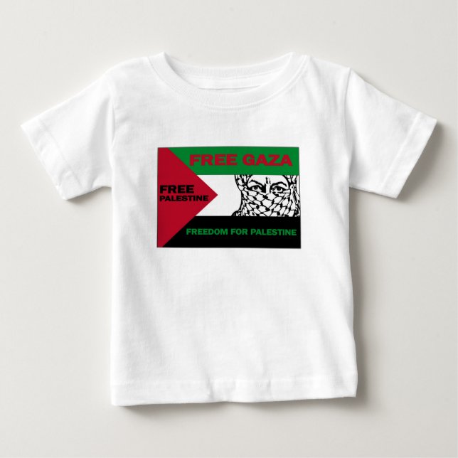 FREIES SICHERES GAZA PALÄSTINA J.png Baby T-shirt (Vorderseite)