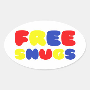 FREIES SNUGS OVALER AUFKLEBER