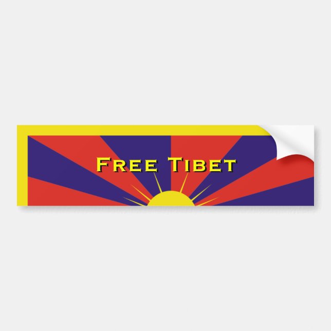 Freies Tibet Autoaufkleber (Vorne)
