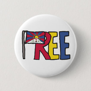 Freies Tibet Button