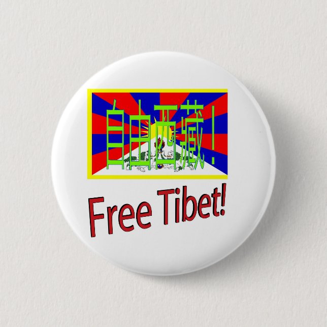 Freies Tibet! Button (Vorderseite)