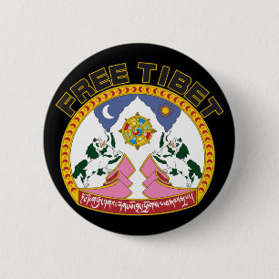 Freies Tibet-Emblem Button