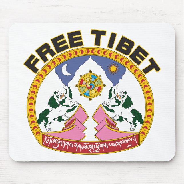 Freies Tibet-Emblem Mousepad (Vorne)