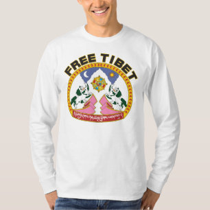 Freies Tibet-Flaggen-Logo T-Shirt