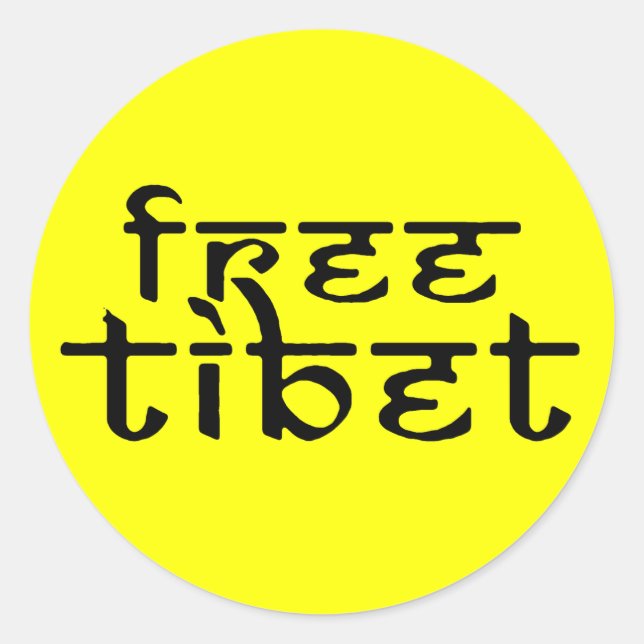 Freies Tibet Kleidung und Bekleidung Runder Aufkleber (Vorderseite)