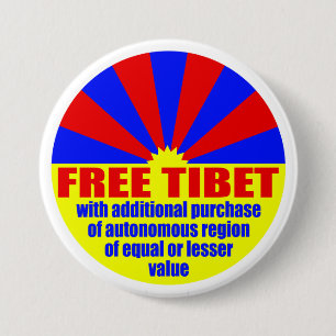 Freies Tibet -- mit… (MetallPinback Knopf) Button
