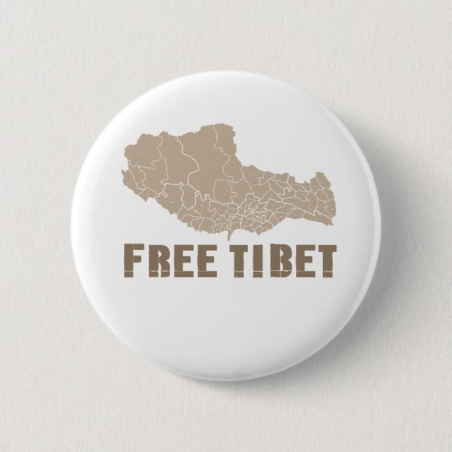 FREIES TIBET/TIBETANISCHE FREIHEIT BUTTON (Vorderseite)
