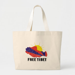 FREIES TIBET/TIBETANISCHE FREIHEIT JUMBO STOFFBEUTEL