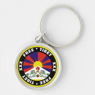 Freies Tibet und Flag Schlüsselanhänger
