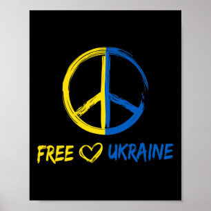 Freies Ukraine Friedenszeichen Für Frauen Männer U Poster