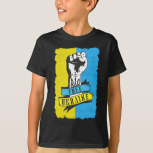 Freies Ukraine Ich stehe mit der Ukraine-Flagge Un T-Shirt