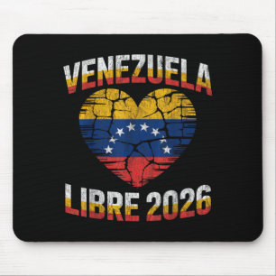 Freies Venezuela 2026 Venezuela Herz Flagge Mousepad
