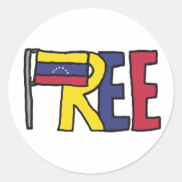 Freies Venezuela Runder Aufkleber
