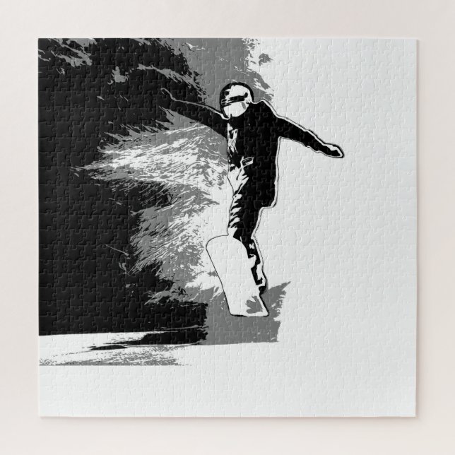 Freifahren - Snowboarder Puzzle (Vertikal)