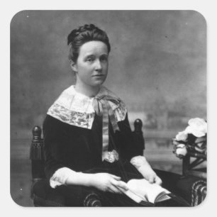 Freifrau Millicent Fawcett, c.1880 Quadratischer Aufkleber