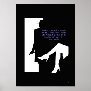Freifrau und ein Eingang - noir Druck Poster