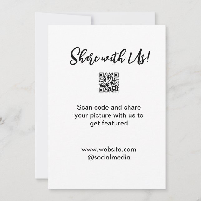 Freigabe der Bildprüfung QR-Code hinzufügen Websit Einladung (Vorderseite)