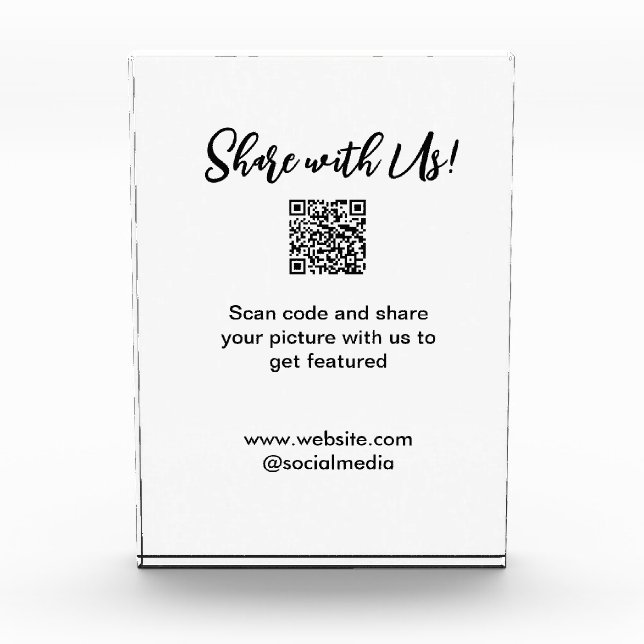 Freigabe der Bildprüfung QR-Code hinzufügen Websit Fotoblock (Vorderseite)