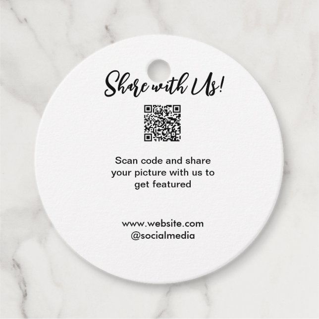 Freigabe der Bildprüfung QR-Code hinzufügen Websit Geschenkanhänger (Vorderseite)